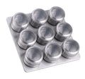 Kruidenrek Magnetisch - 9 Rvs Kruidenpotjes
