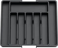 Verstelbare Bestekbak - Uitschuifbaar Naar 8 Vaks - 33-57 X 38 X 5.5 Cm - Zwart