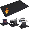 Ceruzo Hittebestendige Vloermat - 160X90 Cm - Voor Bbq - Buitenoven - Vuurschaal