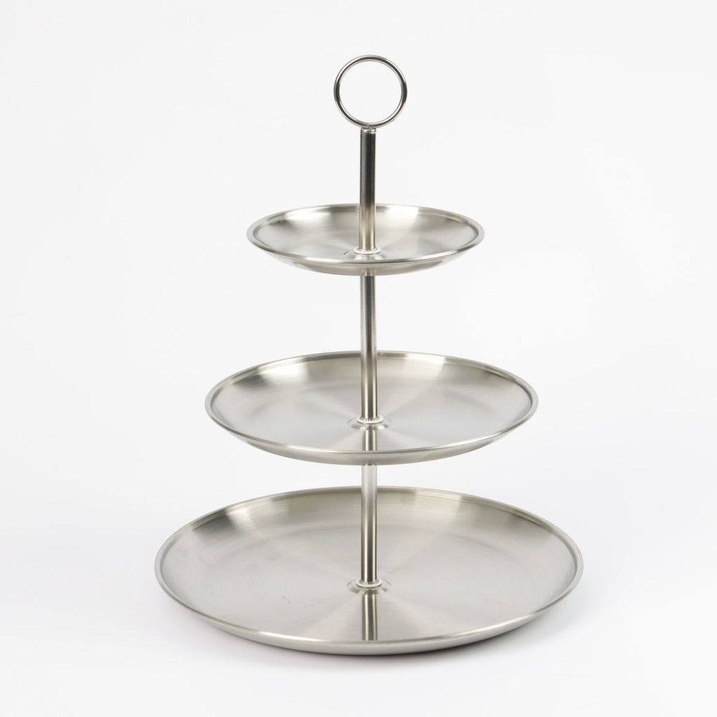 Ceruzo Etagere - 3 Laags - Rvs - D30 X H34 Cm