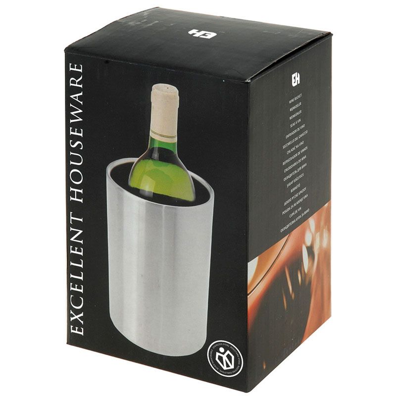 Excellent Houseware Rvs Dubbelwandige Wijnkoeler